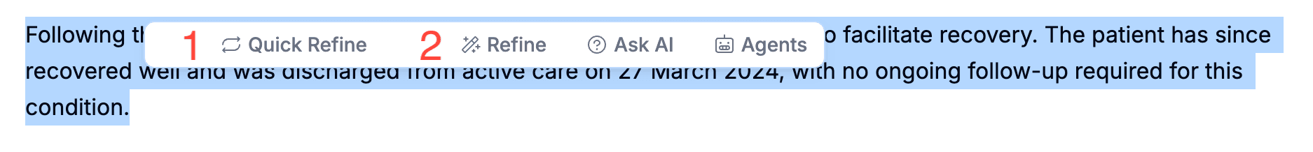 Medbot Text Refining