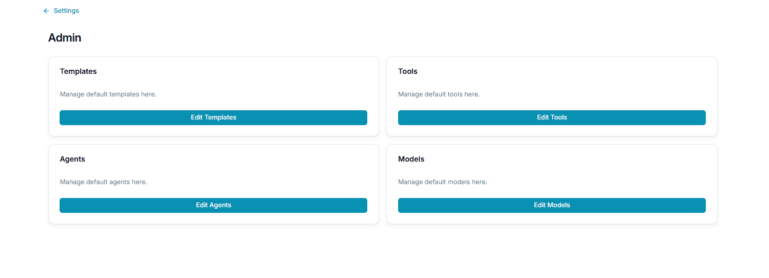 Admin panel